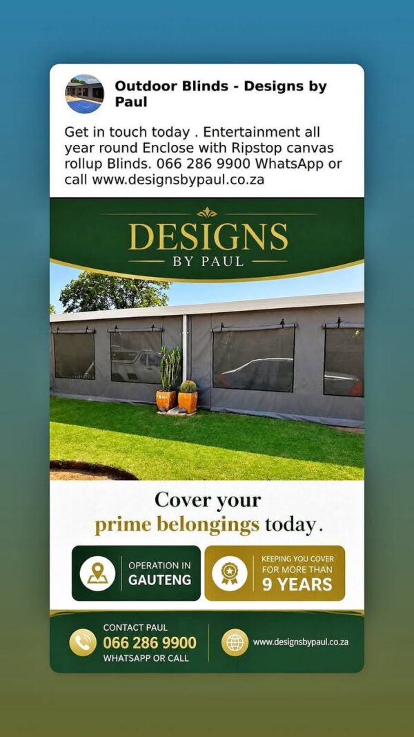 Photo by Outdoor Blinds - Designs by Paul