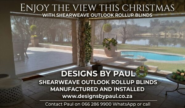 Jingel all the way this Christmas Outdoor Blinds - Designs by Paul 066 286 9900…